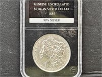 1885 O Graded UNC  Morgan Silver Dollar Coin
