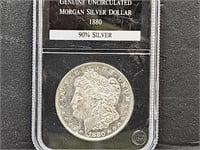 1880 S Graded UNC Morgan  Silver Dollar Coin