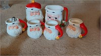 Santa pitcher & mug set