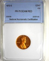 1972-S Cent PR70 DCAM RD LISTS $325 IN 69DC