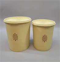 Tupperware Gold/Yellow Canisters w lids vtg