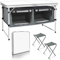 YDY+YQY Camping Table with Chairs,Portable