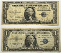 Series1935E &1957 B One Dollar Silver Certificate!