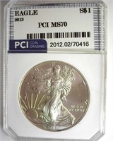 2013 Silver Eagle PCI MS70