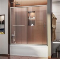 Semi-Frameless Sliding Tub Door