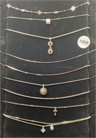 9 pc chain/ Pendant  Necklace lot