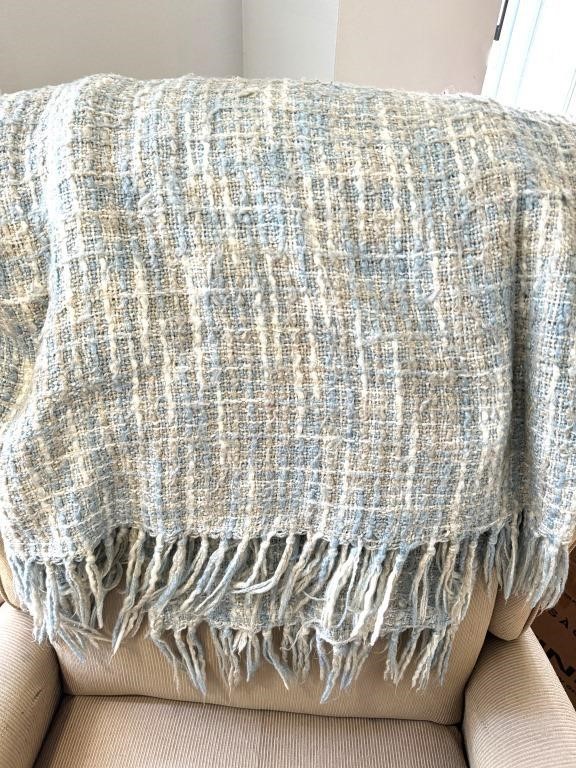Pastel Color Fringed Throw
