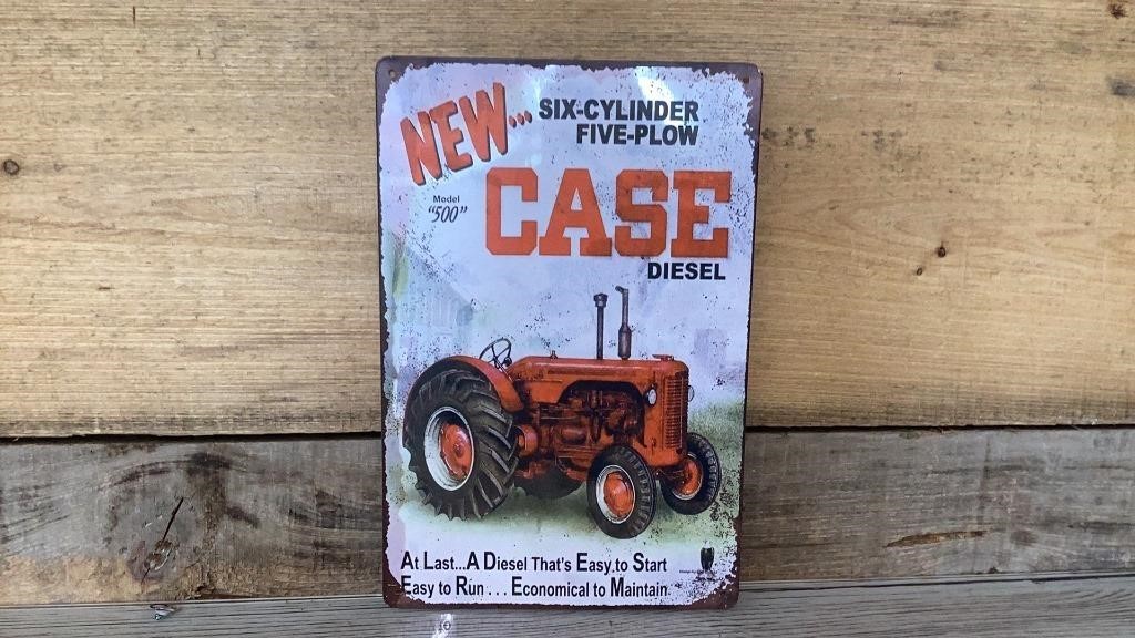 case tractor sign 8in by 12in