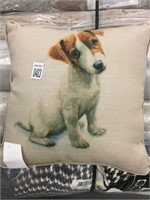 PUPPY THROW PILLOW 18" X 18"