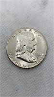 1958 Franklin half dollar polished