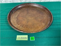 Vtg Hammered Copper Tray