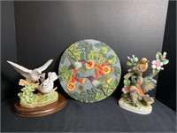 Collectors Box Lot Of Porcelain Bird Figurines