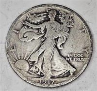 1917 d Better Date Walking Liberty Half Dollar