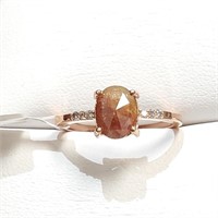 $3600 10K  Reddish Yellow Diamond(1.04ct) Ring