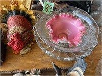 Glass dishes, pink glassware