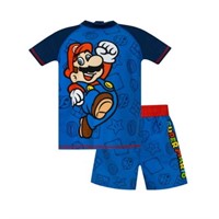 8  Sz 8 Super Mario Boys Mario Swim Set Blue