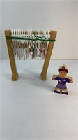 CAROUSEL WOOD DOLL W/ OUTFITS