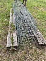 Railroad ties with wire fence(8ft)