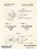 Star Trek USS Enterprise Patent Reprint