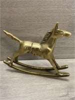 7" Brass Rocking Horse