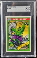 1990 Impel Marvel Super Heros Hulk #3 SGC 8