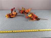 Raz Orange Pumpkin Floral Decor (3)