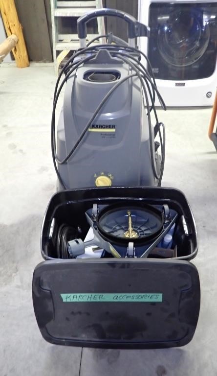 KARCHER HOT HIGH PRESSURE WASHER, HOSE &