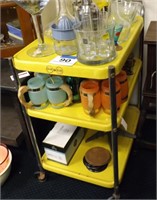 Yellow Costco Vintage Cart with Electrical Outlets