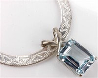 Jewelry Sterling Silver Topaz Necklace