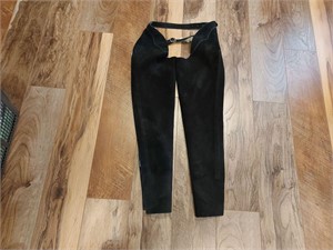 Child's Black Suede Horse Riding Chaps L/XL