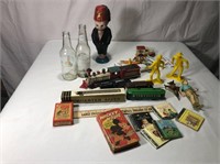 Box Lot Of Old Toys & Random Items