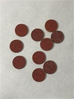 WWII OPA Red Point Token Lot