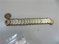 Vintage Coin Bracelet with Mostly 1960’s Foreign