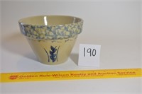 Spongeware Stone Bowl Bottom Marked RRP Company,