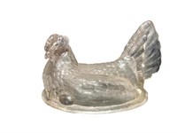 Vintage Jeannette Glass Hen on Nest - TOP HALF ONL