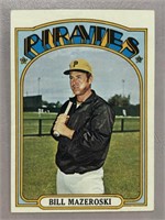 1972 BILL MAZEROSKI TOPPS CARD