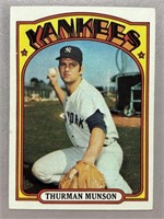 1972 THURMAN MUNSON TOPPS CARD