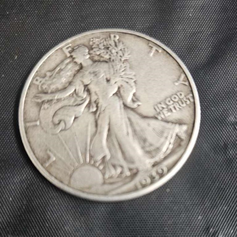 1939 walking liberty half dollar