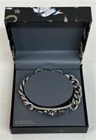 8.5" ED HARDY SILVER BRACELET