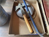 Pry bar, grate hammer and saw blade