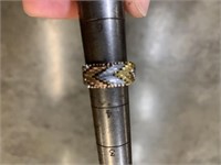 925 RING WITH SOLID GOLD SIZING BAND