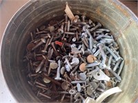 Coffee tin of screws