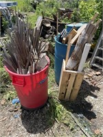 2- Plastic Containers and 1 Wooden Container