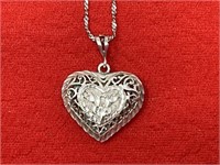 30in. Sterling Silver Necklace & Pendant 11.52