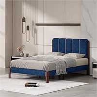 SEALED-PINJU Upholstered Platform Bed Frame/Velvet