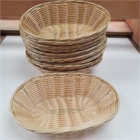 Oval Wicker Baskets, approx, 9"x6"x3" x11