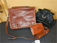 Two Leather Purses & Women's Pocketbook