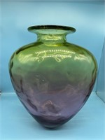 Large Blown Glass Ombre Vase