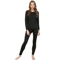 P964  PISIQI Thermal Long John Set Black S-2XL