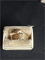 2 Antique 10K Gold Rings - Custom Snake Ring